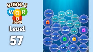 Bubble word jam level 57 walkthrough solution 