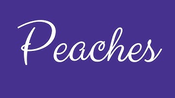 Learn how to Sign the Name Peaches Stylishly in Cursive Writing