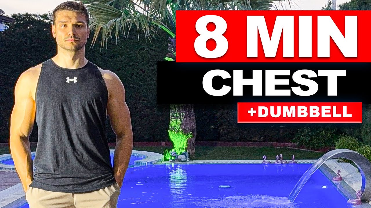 8-минутная тренировка идеальной груди с гантелями // Накачайте грудь дома | velikaans