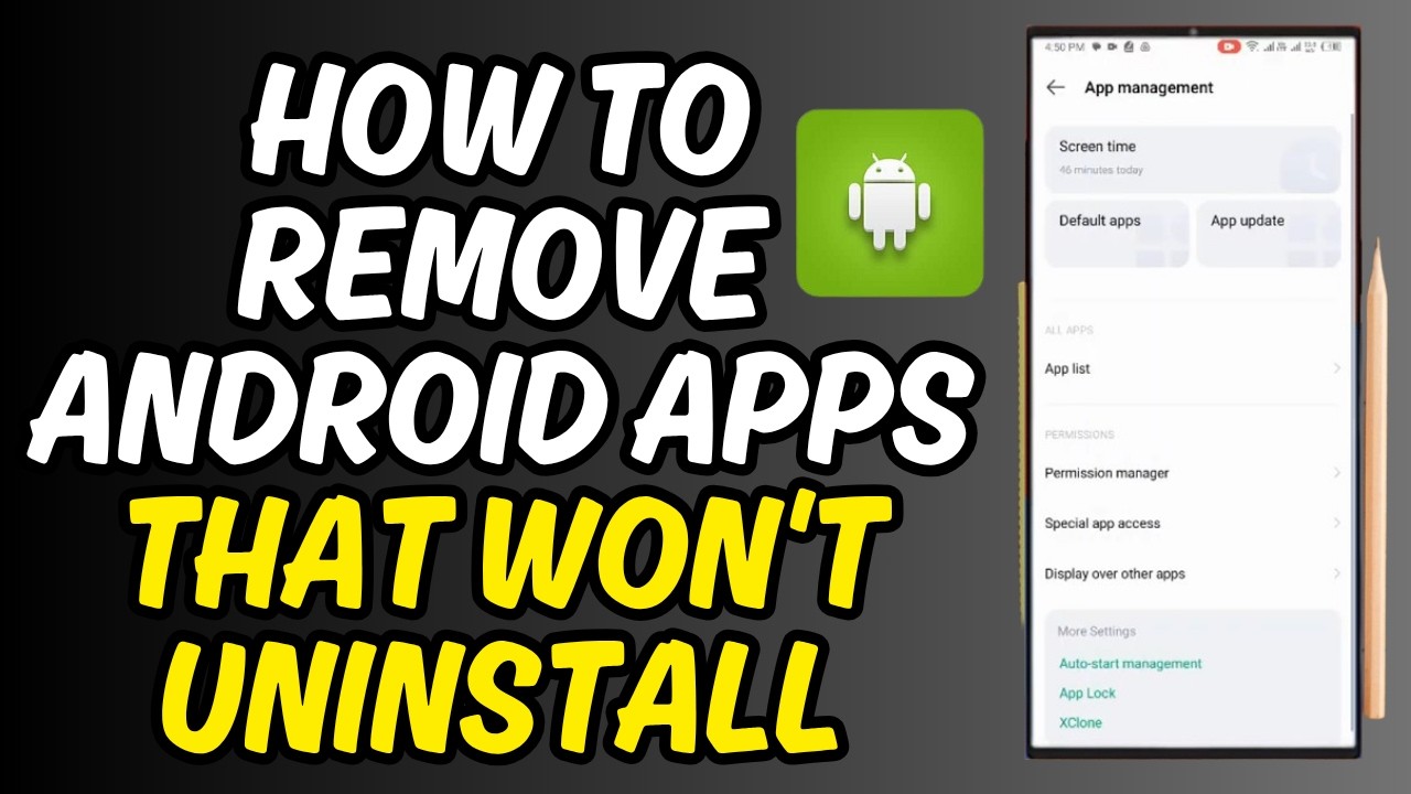 How to remove android apps that won't uninstall - YouTube
