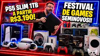 PS5 SLIM 1 TB A PARTIR R$3.190! FESTIVAL DE GAMES SEMINOVOS - TRATO FEITO GAMES!