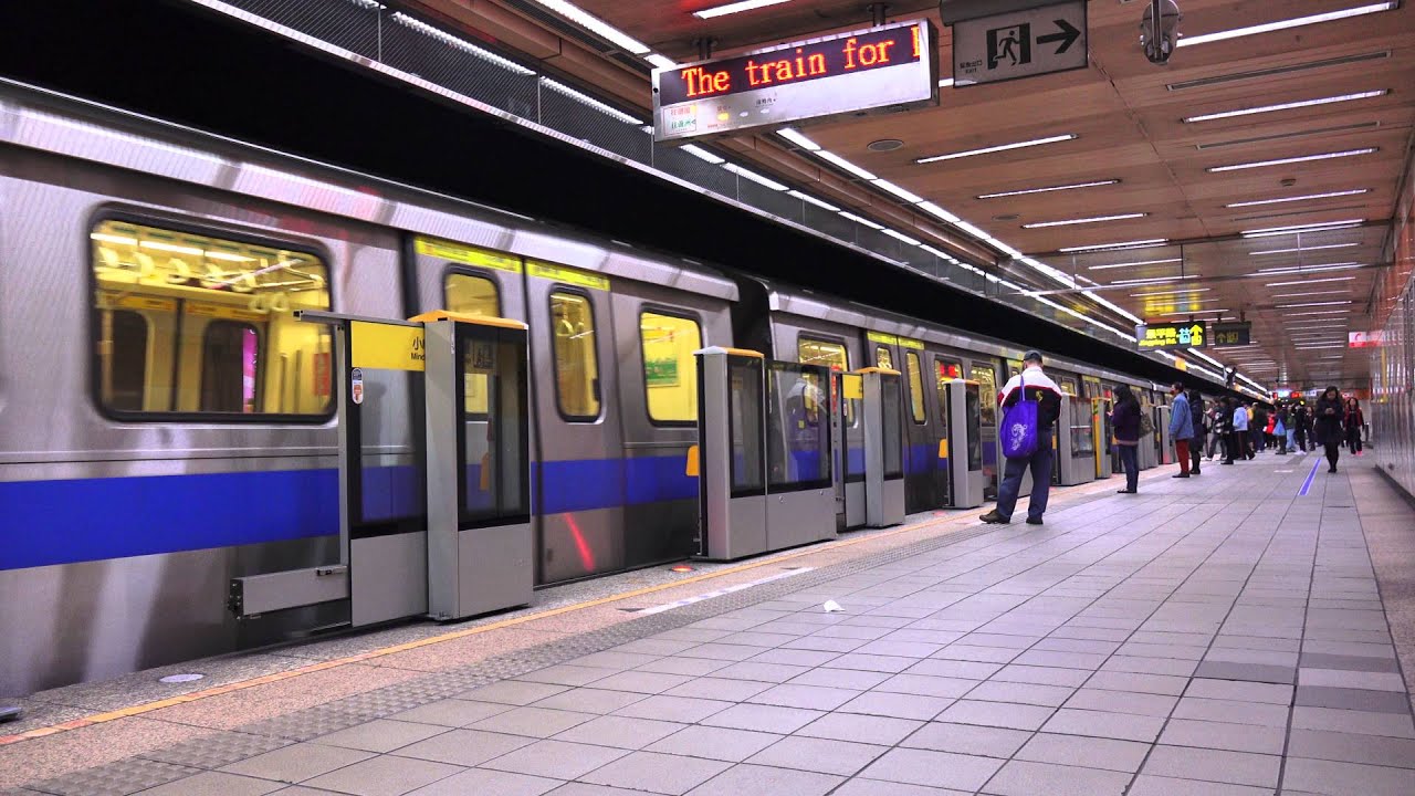 2016.1.9 TRTC 台北捷運 中和新蘆線 景安站 新啟用 進站地景音樂 月台門建置中