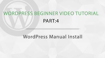 WordPress Manual Install