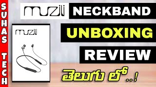 Muzili Bluetooth Neckband Unboxing in Telugu | Best Neckband Under 1000 rupees