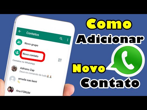 Como Adicionar um novo Contato no WhatSapp - YouTube