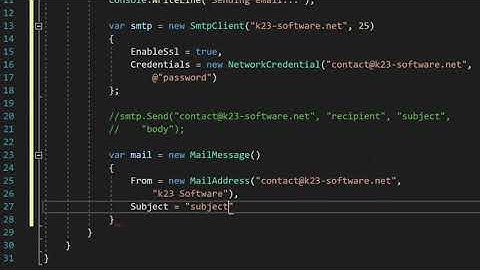 C# - Email Sending Tutorial