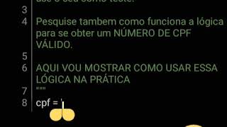 Gerando Números de CPF Válidos com PYTHON