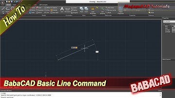 Babacad 2017 How To Use Line Command