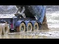 HEAVY TRUCK CRASH! BIG TRUCK STUCK AT THE MUD! AMAZING RC ACTION WITH COOL TRUCKS