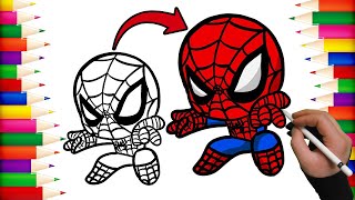 Bebek Örümcek Adam Çizimi - How To Do Draw Baby Spider Man - Çocuklara Özel Seri̇ Ki̇ds