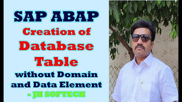Mastering SAP ABAP: Creating Database Tables without Domains and Data Elements | Project 1 Tutorial