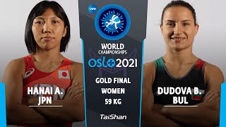 GOLD WW - 59 kg: A. HANAI (JPN) v. B. DUDOVA (BUL)