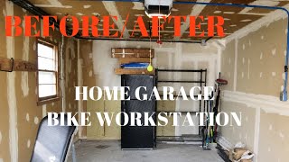 Transforming garage space into a bike workstation 