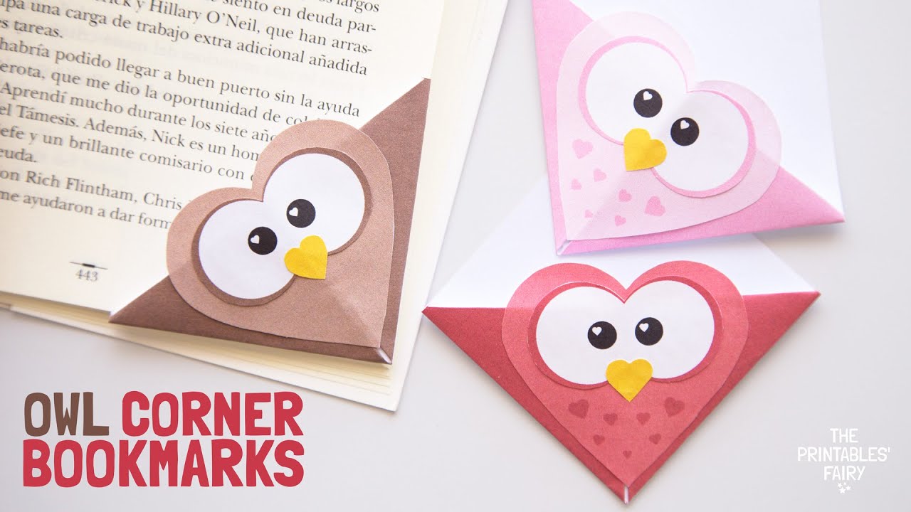 easy owl corner bookmark the printables fairy