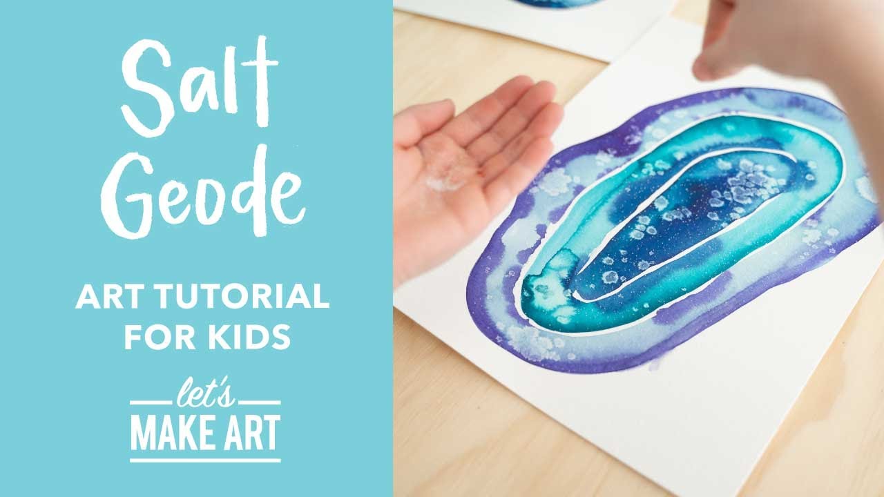 DIY Crystal Gem Jewel Paintings – Watercolor crafts with Kids – Geometric  Art