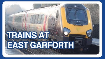 Trains at East Garforth railway station (14/02/2023)