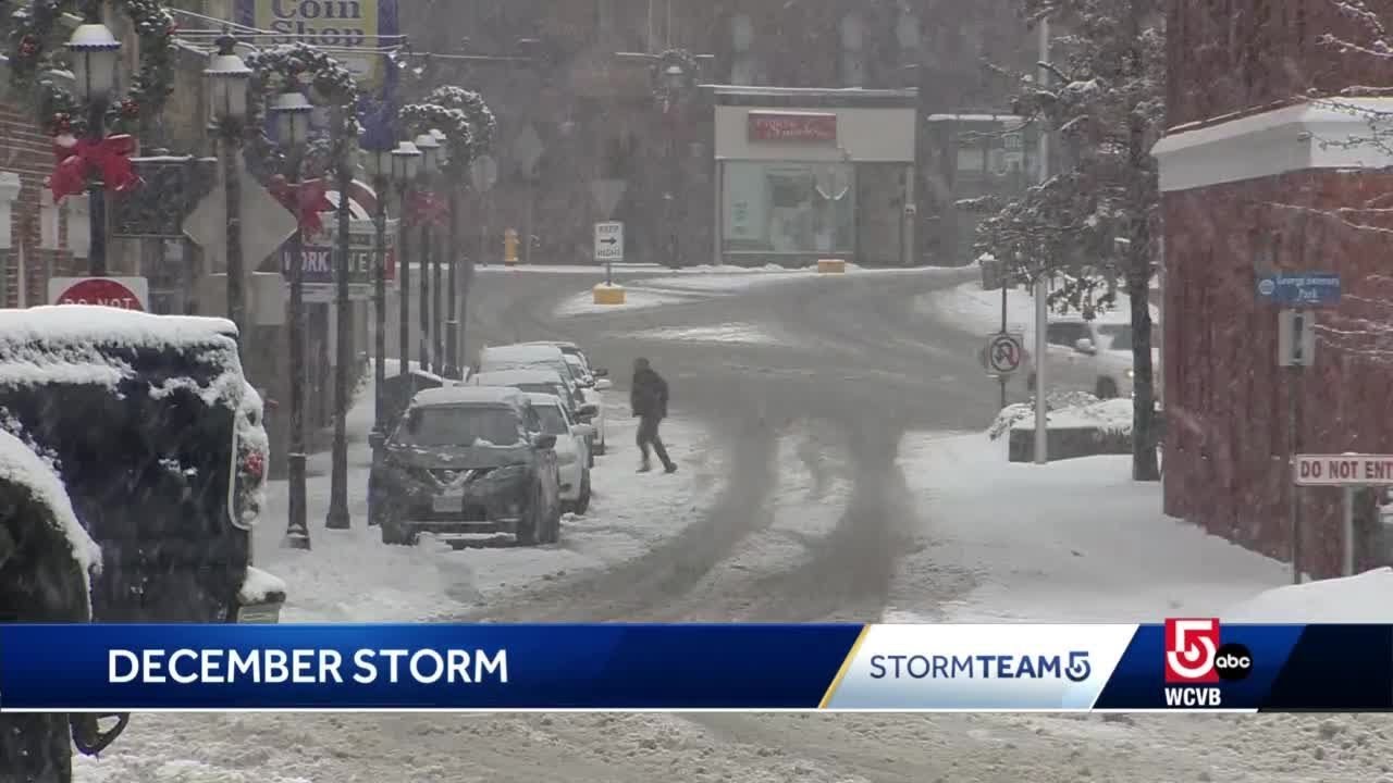 Storm brings several inches of snow to western Mass. - YouTube