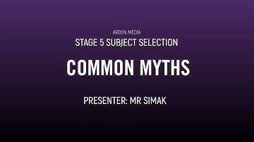 Stage 5 Subject Selection - 2. Common Myths