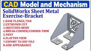 SolidWorks Sheet Metal Exercise-Bracket
