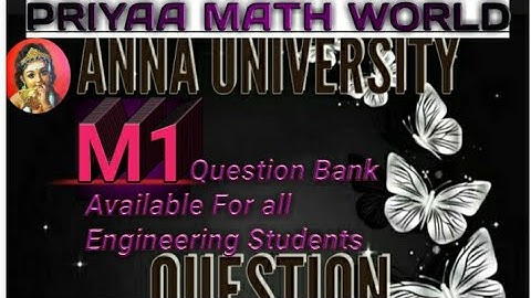 Engineering mathematics paper 1|priyaa math world channel