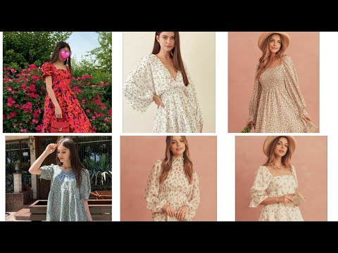 Trendy summer floral dresses for fashionable women/ Модные летние цветочные платья для модниц.