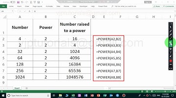 Power function example in excel