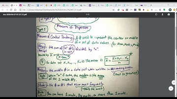 LT 10A (Video 1) Finding Measures of Central Tendency & Dispersion