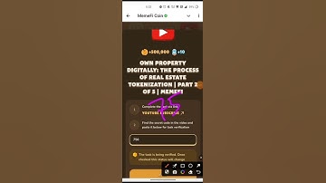 MEMEFI VIDEO CODE TODAY OWN PROPERTY DIGITALLY THE PROCESS OF REAL ESTATE TOKENIZATION  MEMEFIE CODE