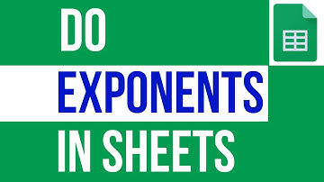 How to do exponents in google sheets