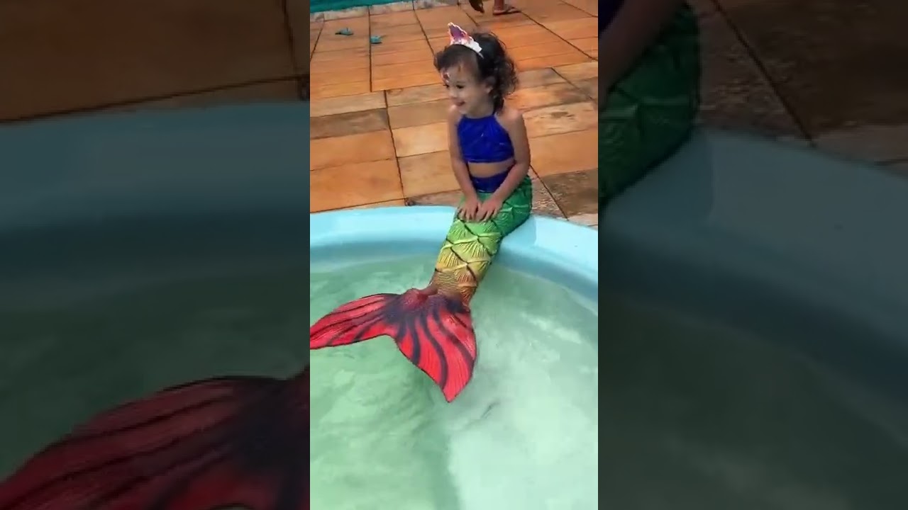 Sereia avistada na piscina #sereias #shorts #mermaid