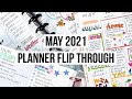 May 2021 Planner Flip Through! | Flipping Through all my Happy Planners - Work, Journal, Catch-all