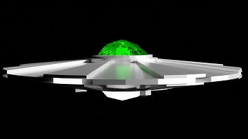 Lowpoly Alienship preview [Made with Blender]