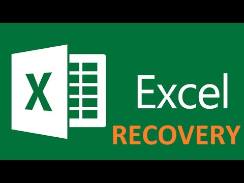 Video: How To Recover An Excel Document