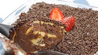 PAVÊ DE BRIGADEIRO SUPER CREMOSO, FÁCIL E DELICIOSO - A RECEITA QUE ACABA EM MINUTOS