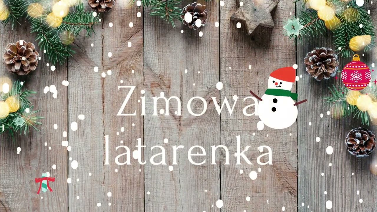 Zimowa latarenka zdobiona techniką decoupage 