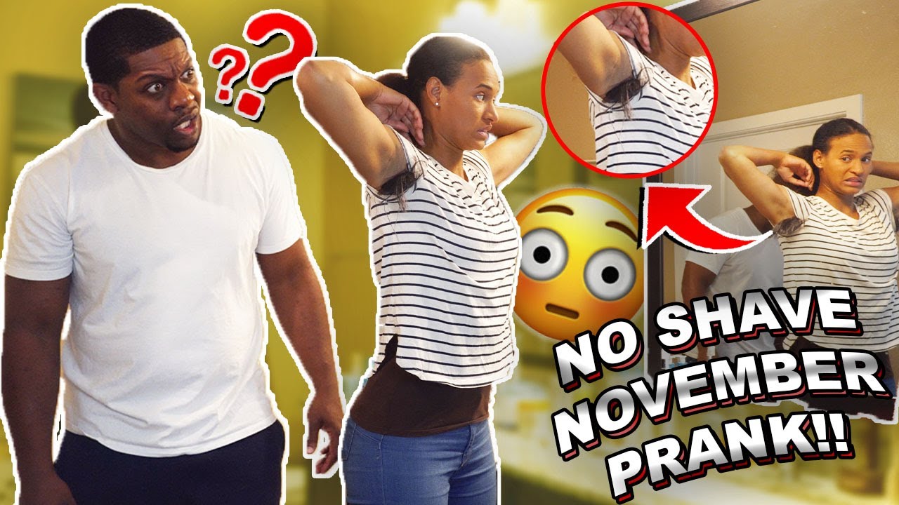 NO SHAVE NOVEMBER PRANK ON HUSBAND!! *HE FLIPS*