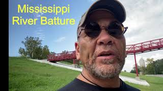 Walking on the Mississippi River Batture