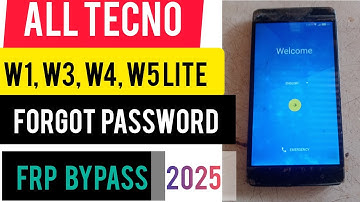 TECNO W5 LITE || W4 | W3 |W1 ||FORGOT PASSWORD |FRP Google Account Bypass