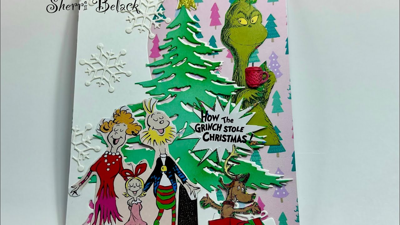 Рождественская открытка с игральными картами Dollar Tree и штампом Diamond Press Edge @mydiamondp...