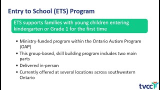 Entry to School Program