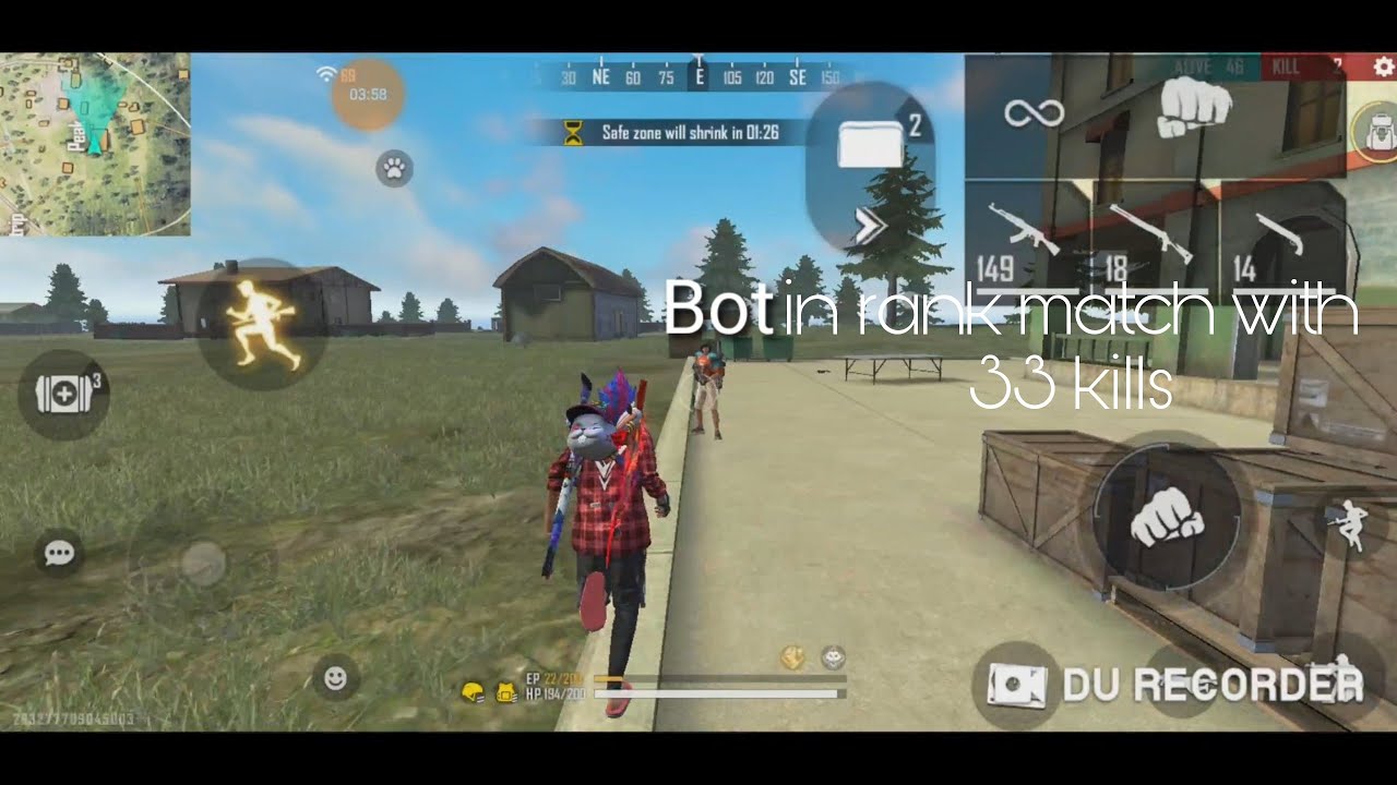 Bots in rank match with 33 kills free fire A.A Gaming