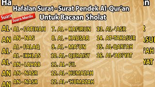Surat-surat Pendek untuk bacaan Sholat | Surat Al-Fatihah| An-Nas - Al-Adiyat. 
