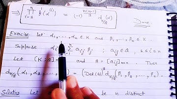 Lect. 6-Relation b/w discriminant of n-elements. Algebraic Number Theory, M.Sc Sem 4
