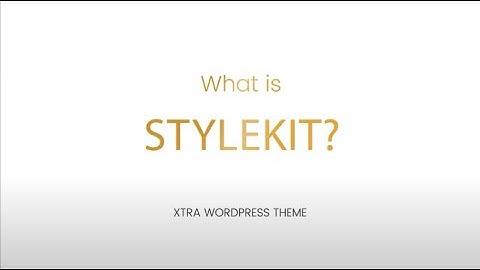 StyleKit in XTRA WordPress Theme