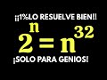 😱🤔 ¿Puedes hallar N? El truco del "8/8" que nadie sabe para resolver 2^n = n^32 🧠
