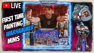 🎨 LIVE: First Time Painting Warhammer MINIS! | Grey Knights Hobby Night
