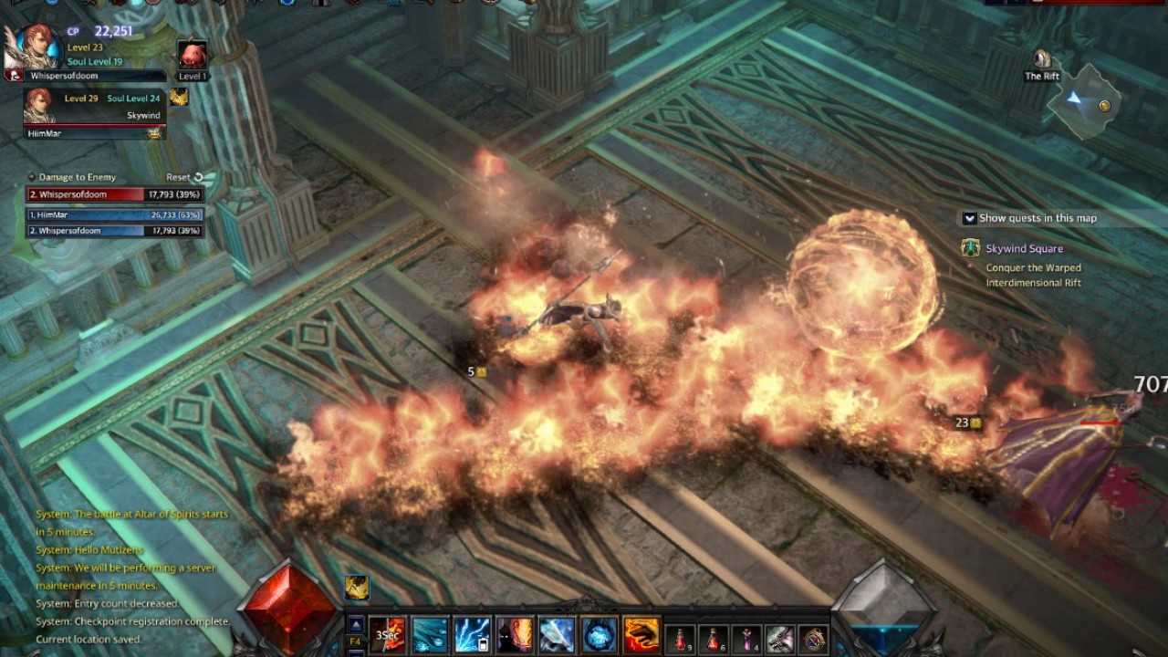 MU Legend: Weiss Basin RIFT/Party - Dungeon Explore (War Mage Gameplay)