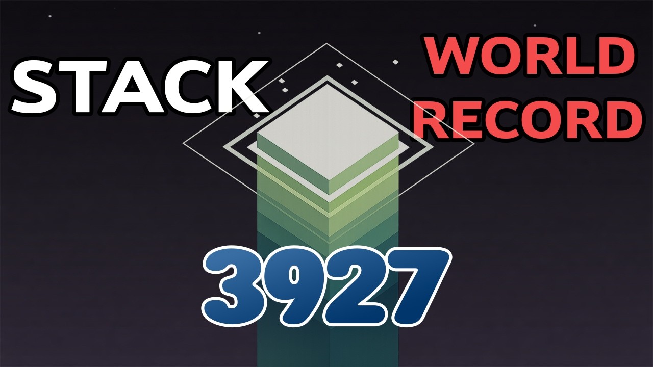 World Record Sticker Stack Stack World Record (3927) (Ketchapp) - YouTube