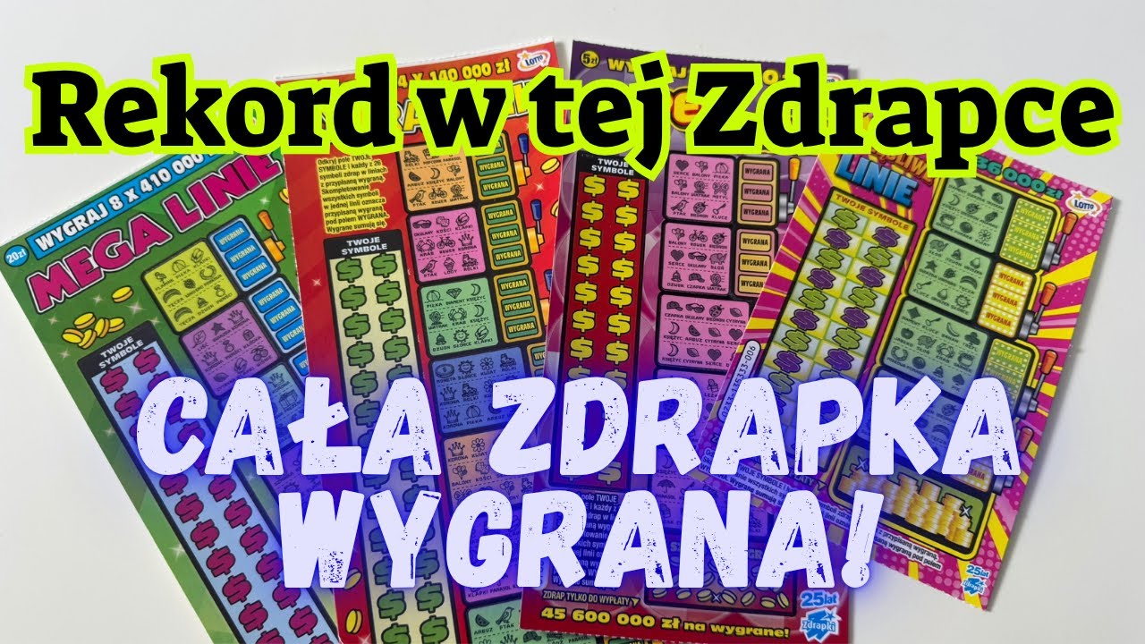 Zdrapki Lotto👉RODZINA LINII🤩CAŁA ZDRAPKA WYGRANA😱REKORD W TEJ ZDRAPCE🥳😋🤩