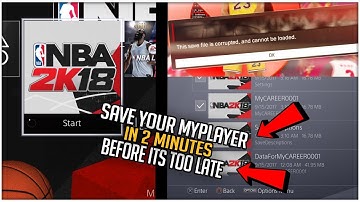 NBA 2K18 HOW TO FIX CORRUPTED FILES & RECOVER MYPLAYER DATA TUTORIAL XB1/PS4!! (2 MINUTE METHOD)